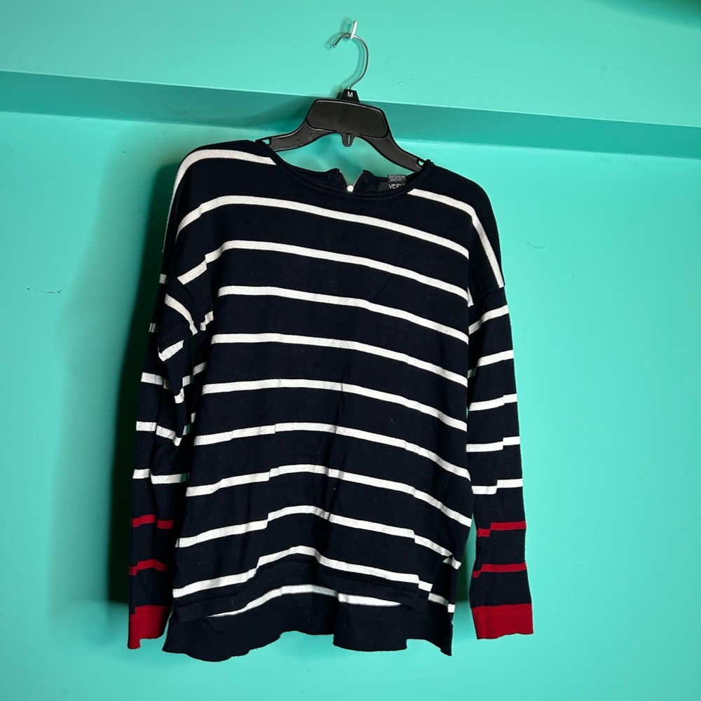 Women’s Navy Striped Sweater
